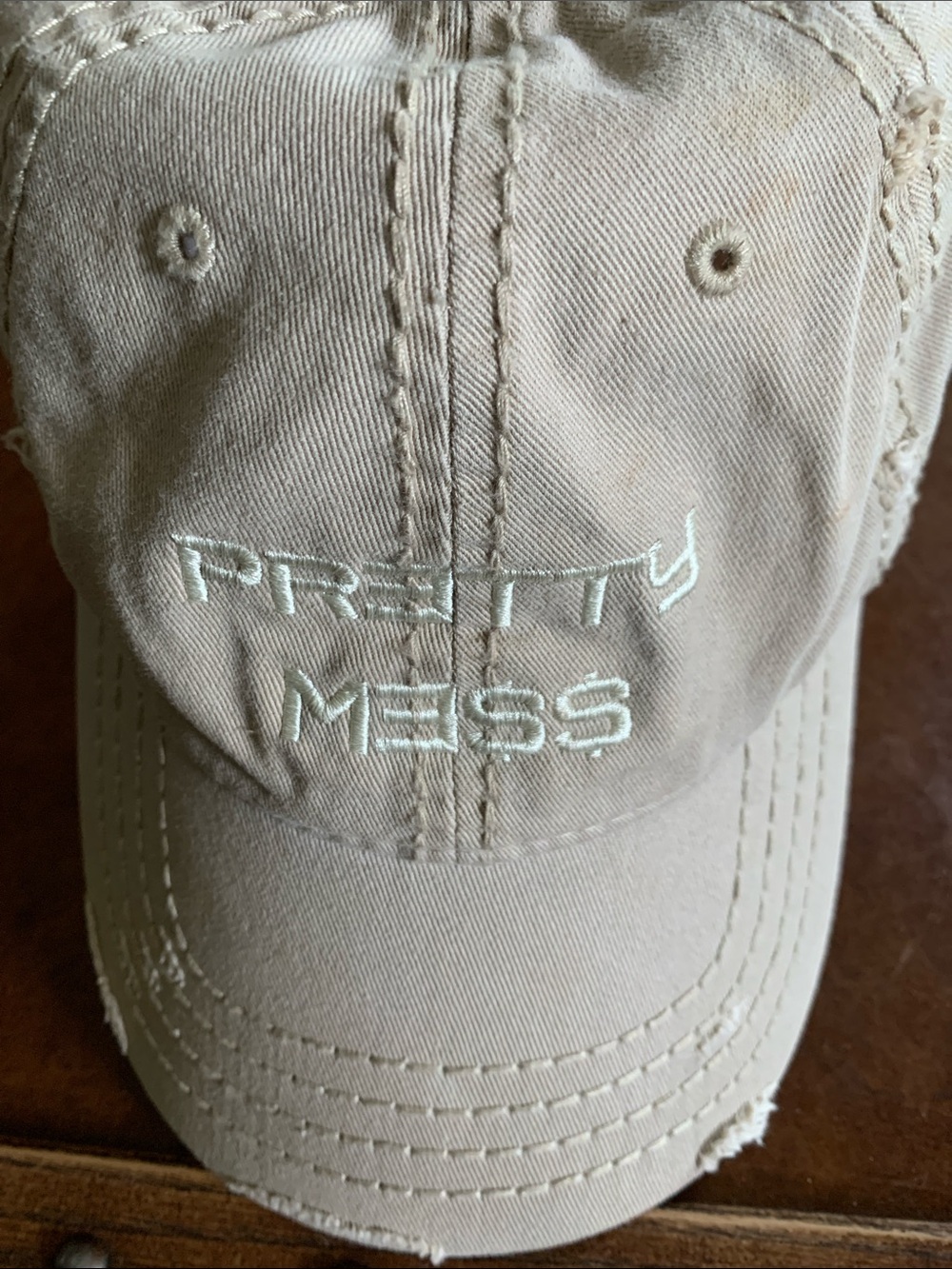 OTTO Tan Interior Cotton Baseball Cap Pretty Mess